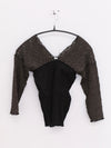 BASERANGE France organic cotton 25 early spring lace stitching long-sleeved T-shirt BAS-TONLS-LA-SU25-BLACK